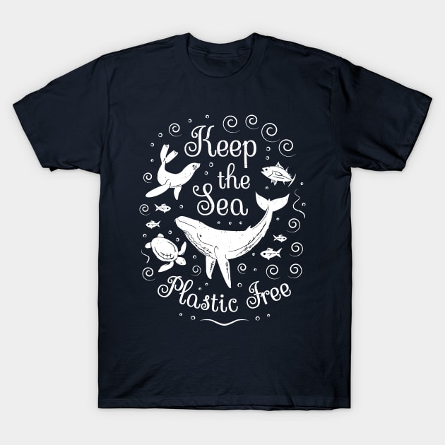 Plastic Pollution - Keep the Sea Plastic Free T-Shirt by bangtees